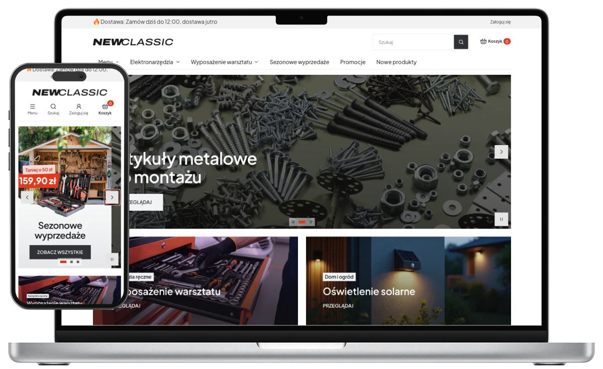 Podgląd szablonu Classic Storefront