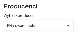 Wybierz producenta